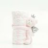 Κουβέρτα αγκαλιάς σετ κουκλάκι Angel Bear pink borea