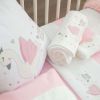 Κουβέρτα πικέ κούνιας My Little Swan white-pink borea