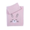 Παιδικές πετσέτες σετ 2τμχ I Love Bunnies pink nef nef