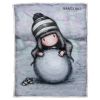 Παιδική κουβέρτα fleece sherpa μονή Gorjuss - The Snow Girl 5033 grey santoro