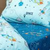 Παιδικό κουβερλί μονό σετ Space Art 6170 light blue-blue beauty home