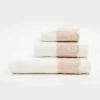 Πετσέτες σετ 3τμχ Pretty white borea