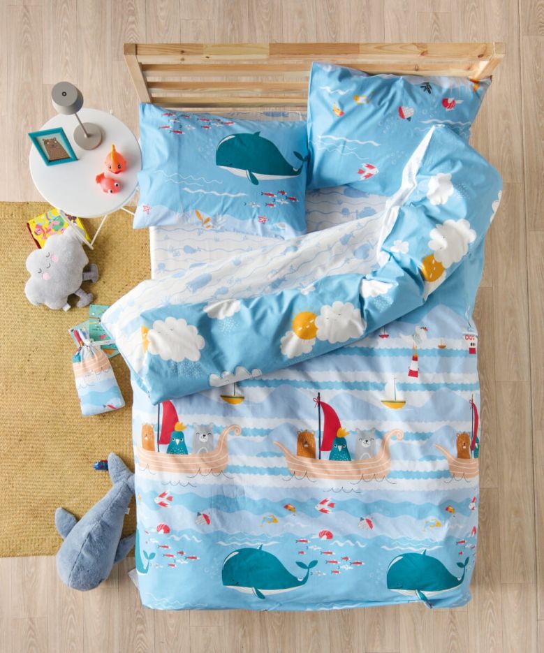 Παιδική παπλωματοθήκη μονή σετ Balena kentia