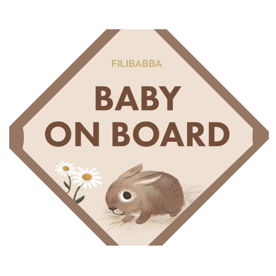 Αυτοκόλητο αυτοκινήτου baby on board filibabba