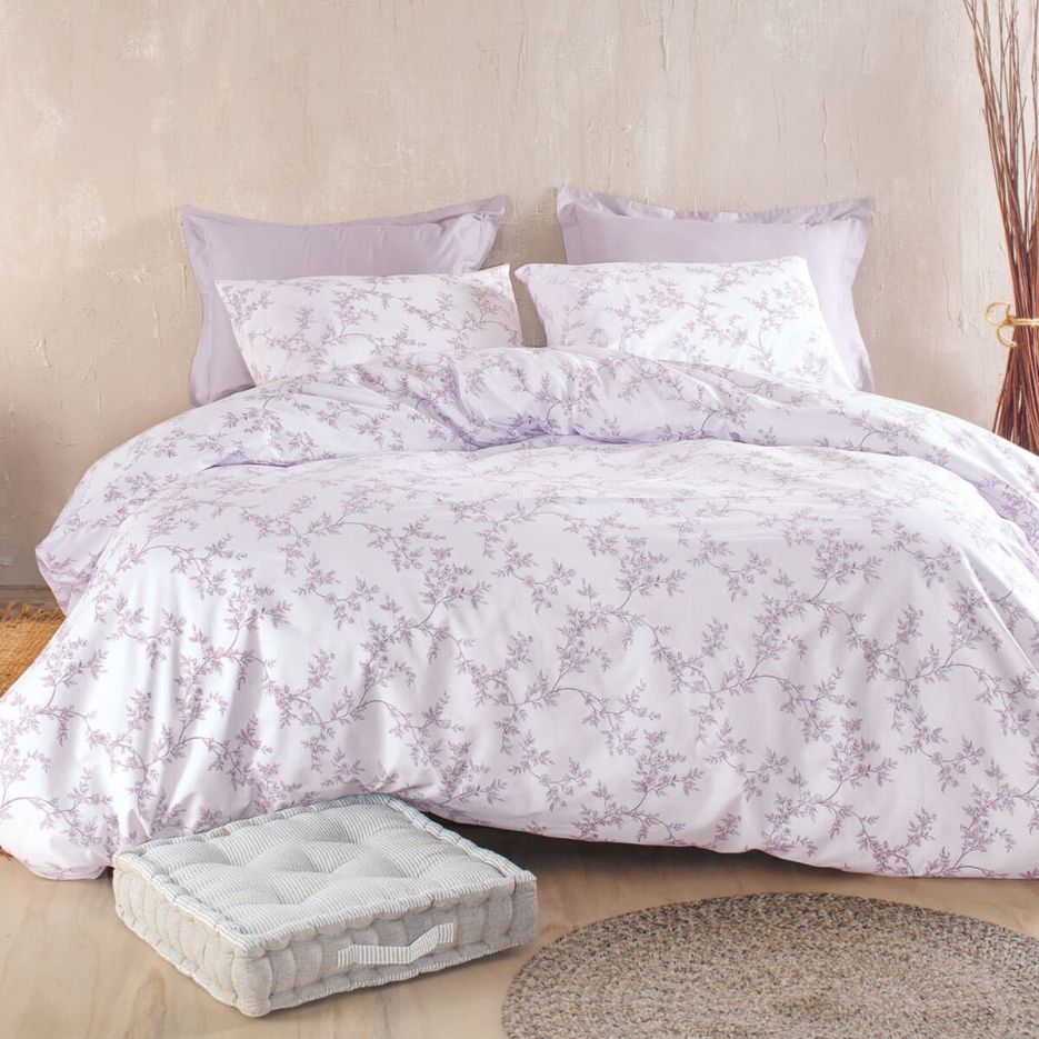 Κουβερλί υπέρδιπλο σετ Odet purple rythmos