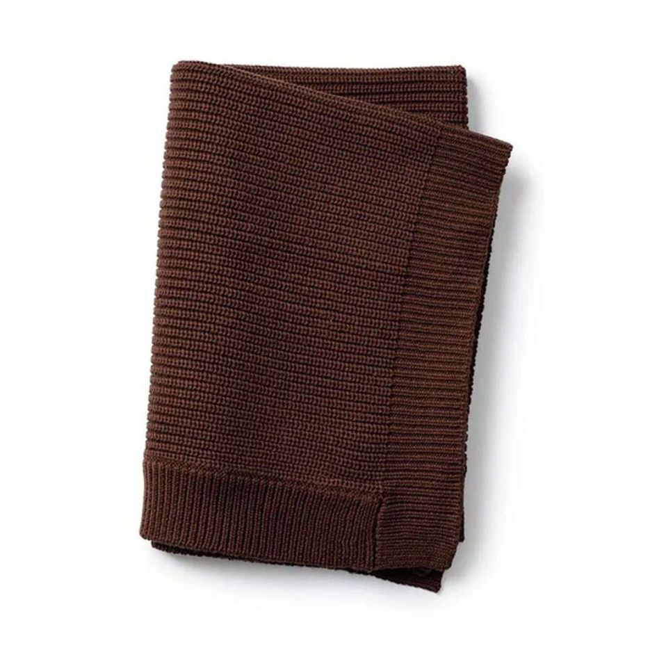 Κουβέρτα αγκαλιάς Wool Knitted chocolate Elodie details