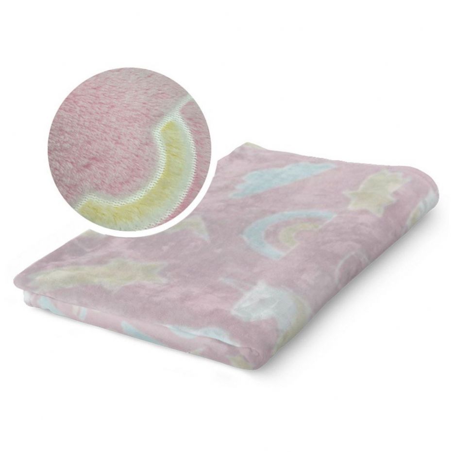 Κουβέρτα Unicorn pink borea