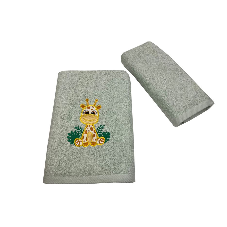 Παιδικές πετσέτες σετ 2τμχ Cute Giraffe astron