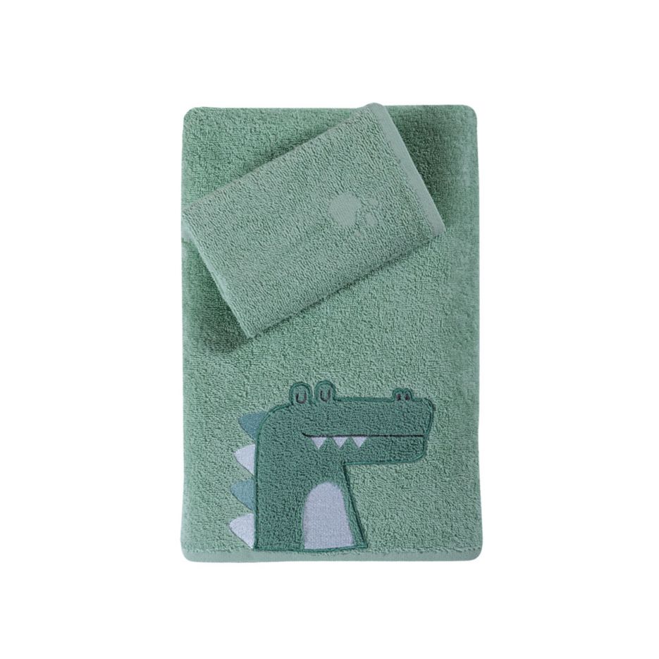 Παιδικές πετσέτες σετ Cute Crocodile green nef nef