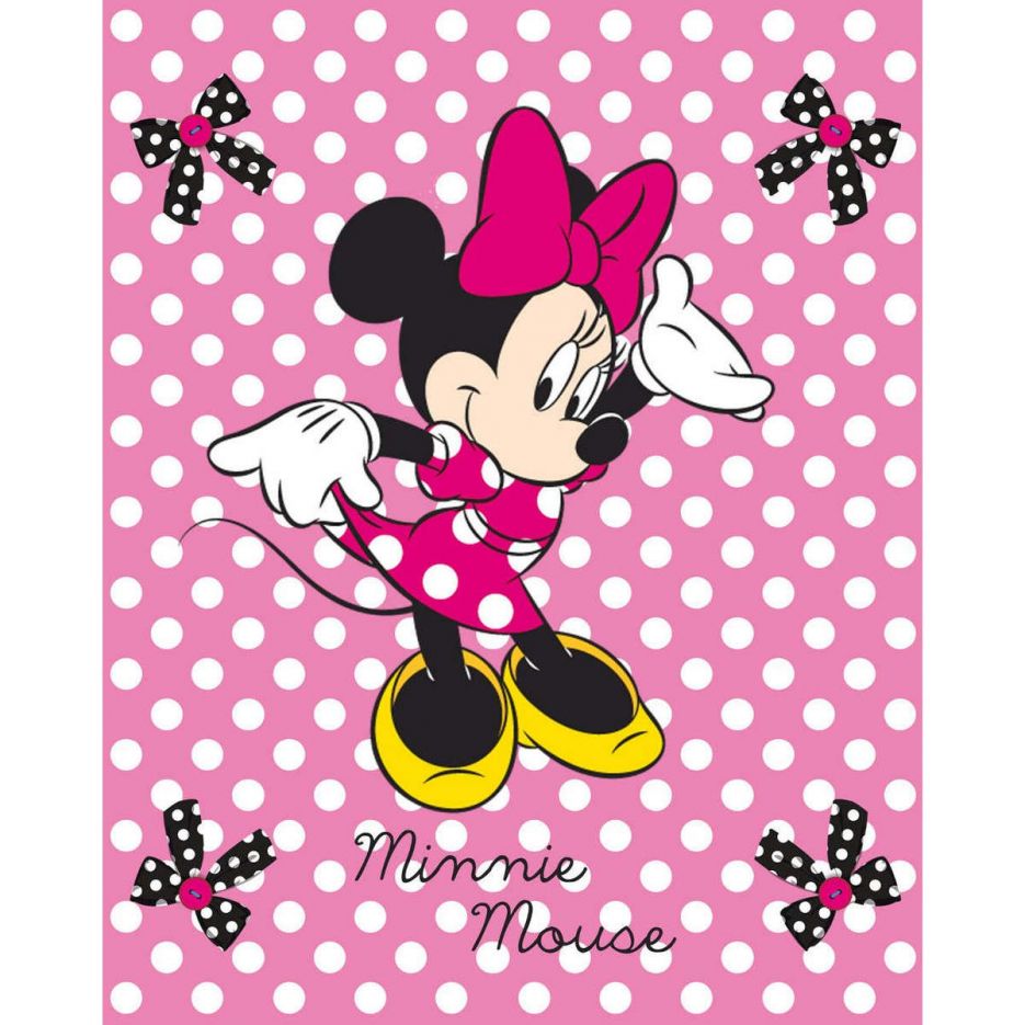 Παιδική κουβέρτα Disney Minnie pink borea