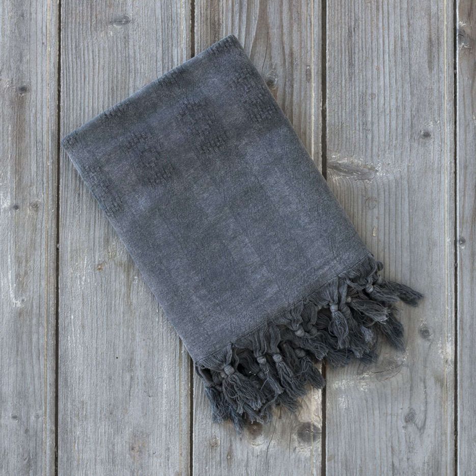 Πετσέτα θαλάσσης - παρεό Argos dark gray nima