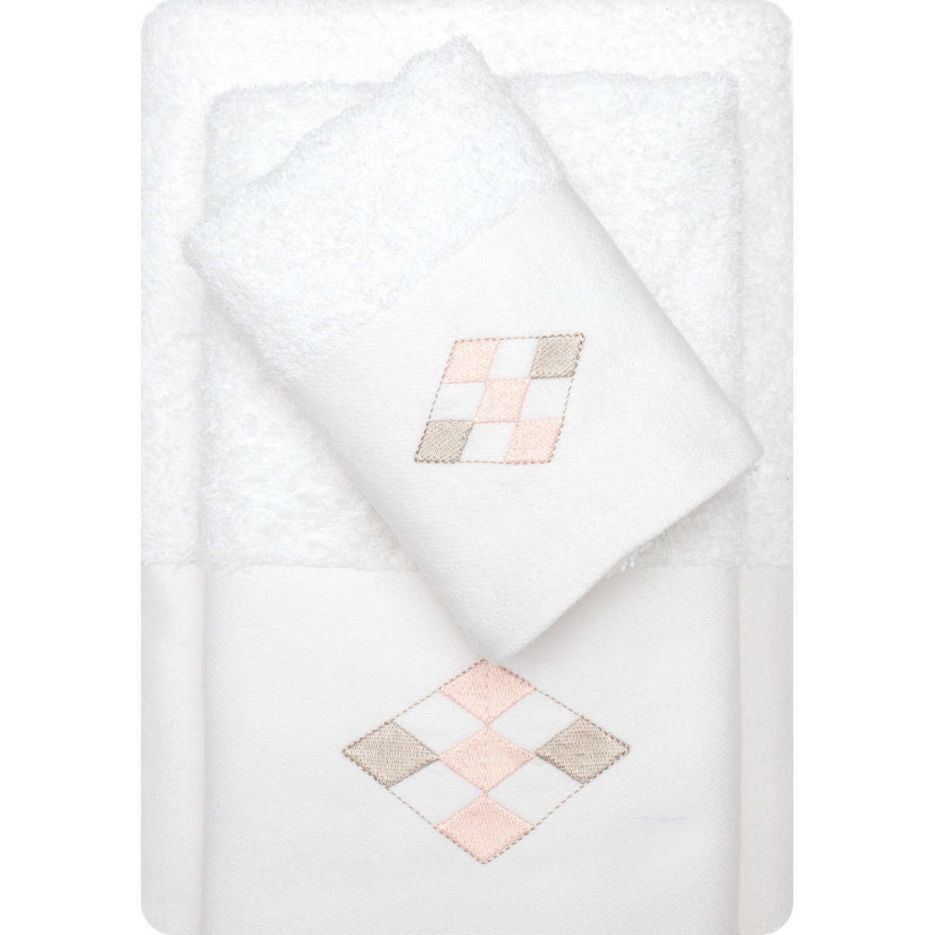 Πετσέτες σετ 2τμχ 53102 white borea