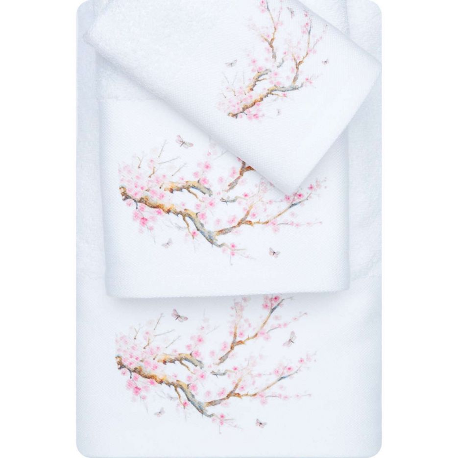 Πετσέτες σετ 2τμχ 53400 white borea