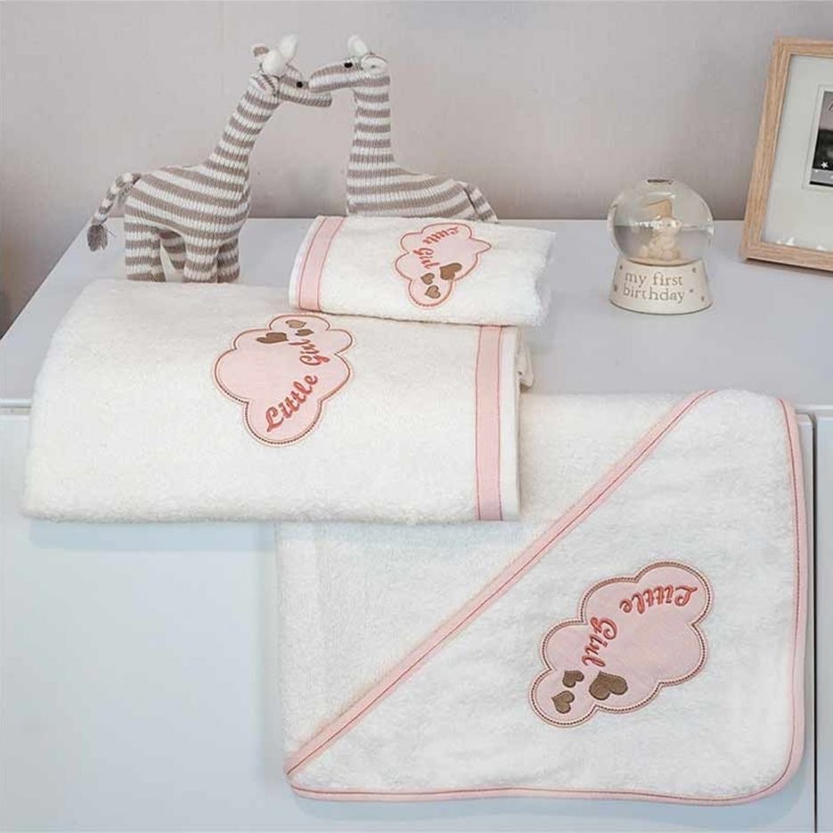 Πετσέτες σετ 2τμχ Little girl des.144 baby oliver