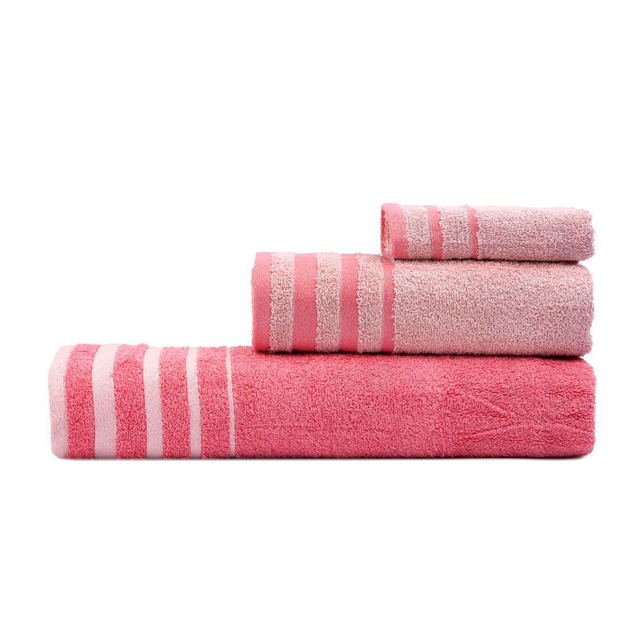 Πετσέτες σετ 3τμχ Art 3313 coral-pink beauty home