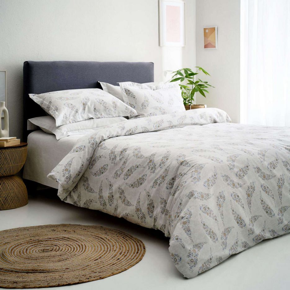 Σεντόνια βαμβακοσατέν king size σετ Karen 1 blue vesta home