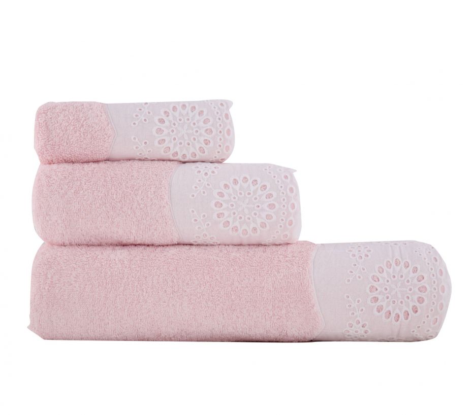 Πετσέτες σετ 3τμχ Teresa pink nef nef