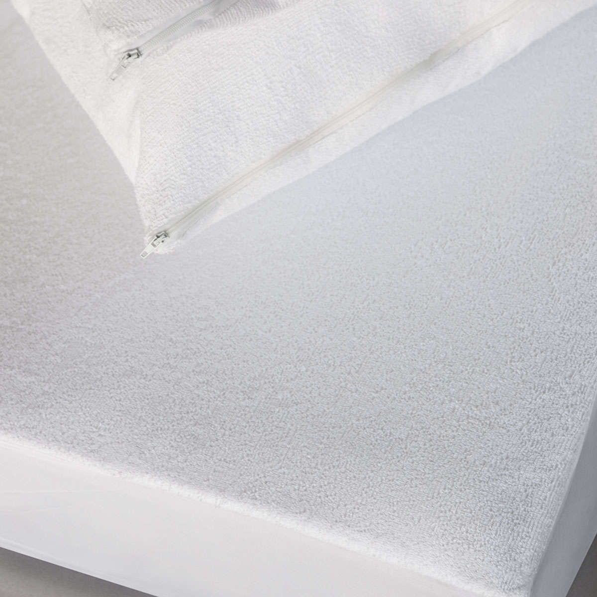 Αδιάβροχο προστατευτικό στρώματος κούνιας με περιμετρική υφασμάτινη φούστα white melinen