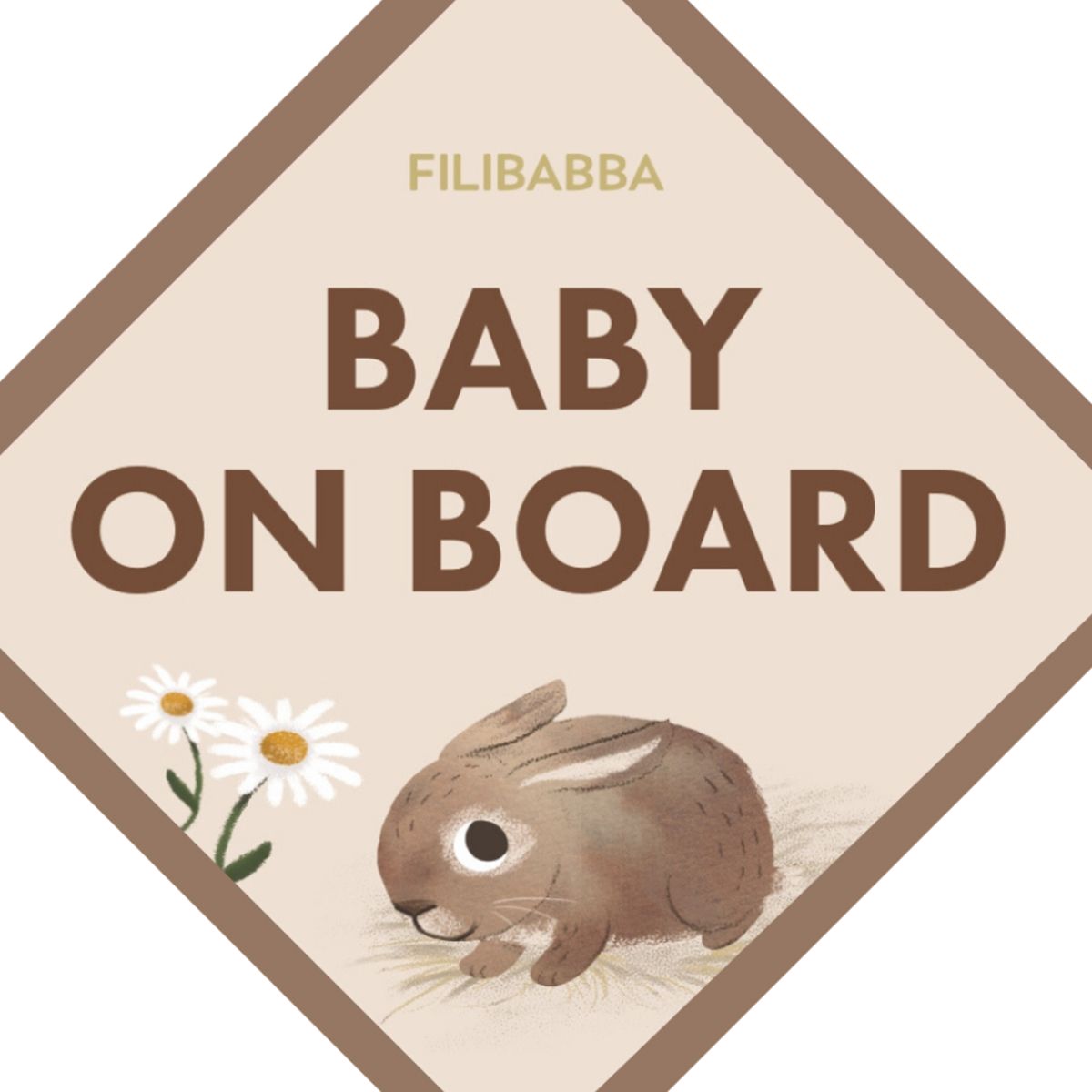 Αυτοκόλητο αυτοκινήτου baby on board filibabba