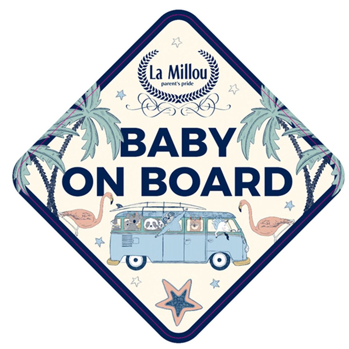 Αυτοκόλλητο αυτοκινήτου baby on board Bus La Millou