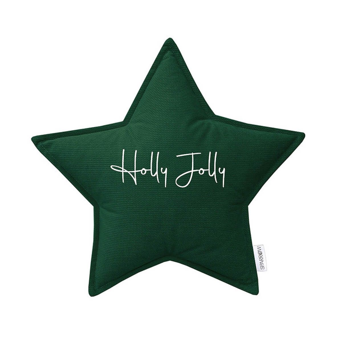 Διακοσμητικό μαξιλάρι Star Holy Joly green sparrow