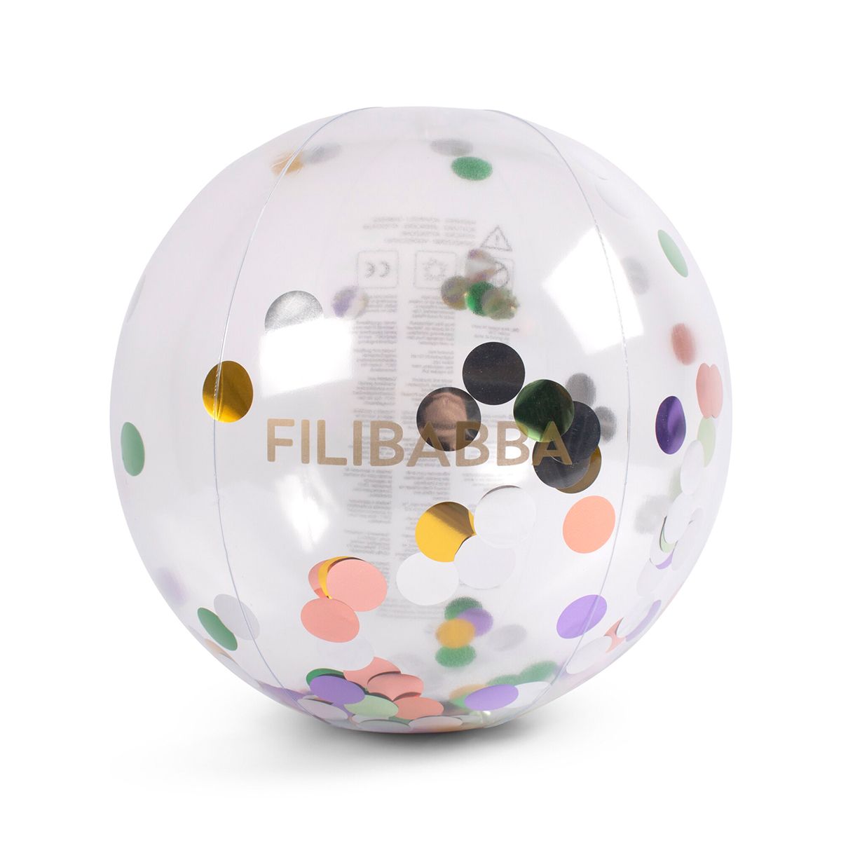 Φουσκωτή μπάλα θαλάσσης Rainbow Confetti filibabba