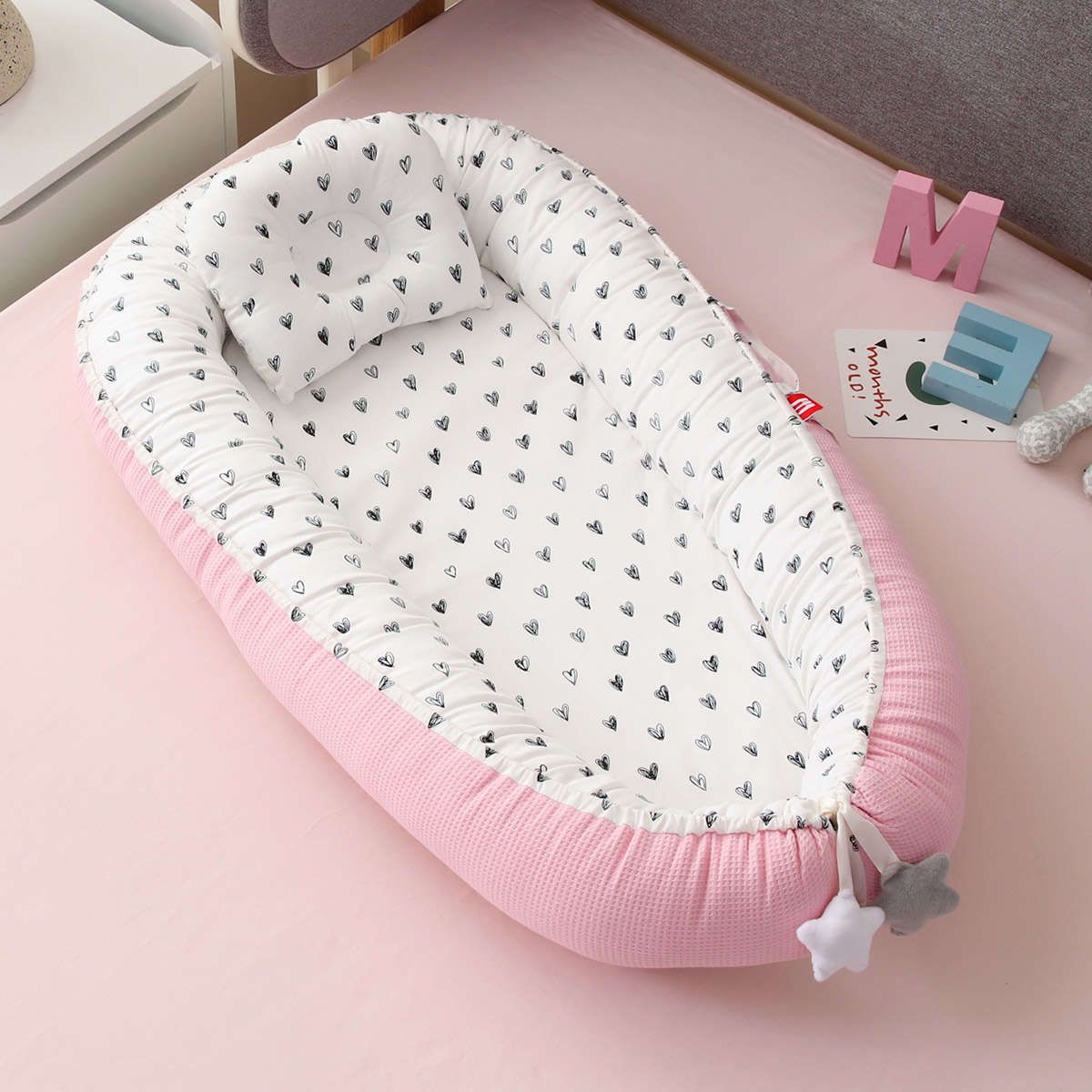 Φωλιά ύπνου με μαξιλάρι Art 5318 pink beauty home
