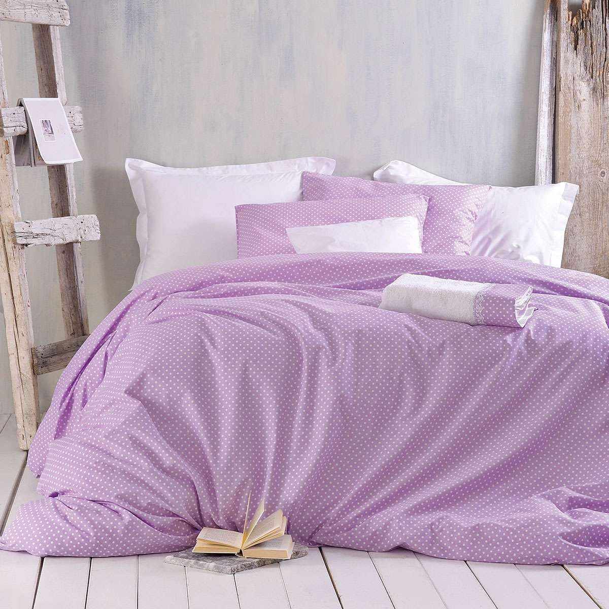 Κουβερλί μονό σετ Pixie purple rythmos