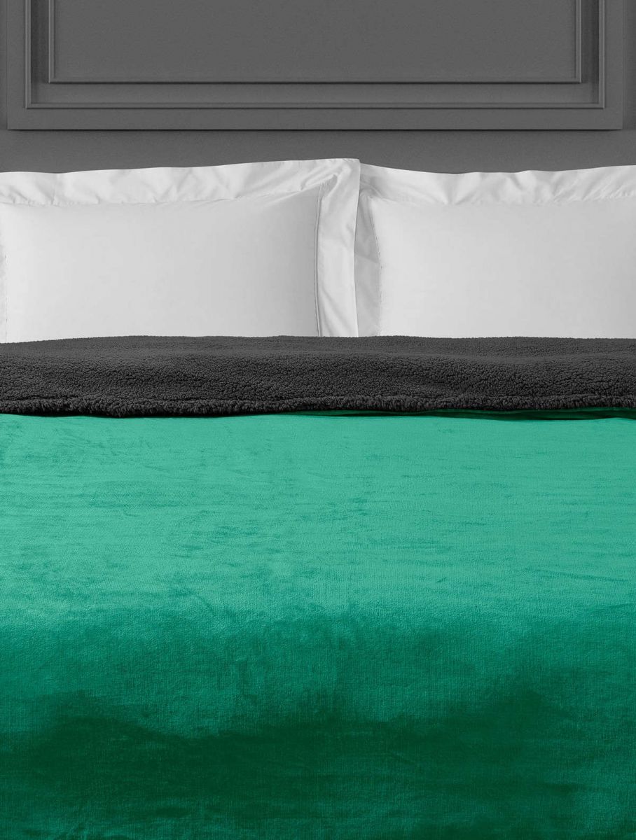 Κουβέρτα μονή Infinity green-anthracite madi