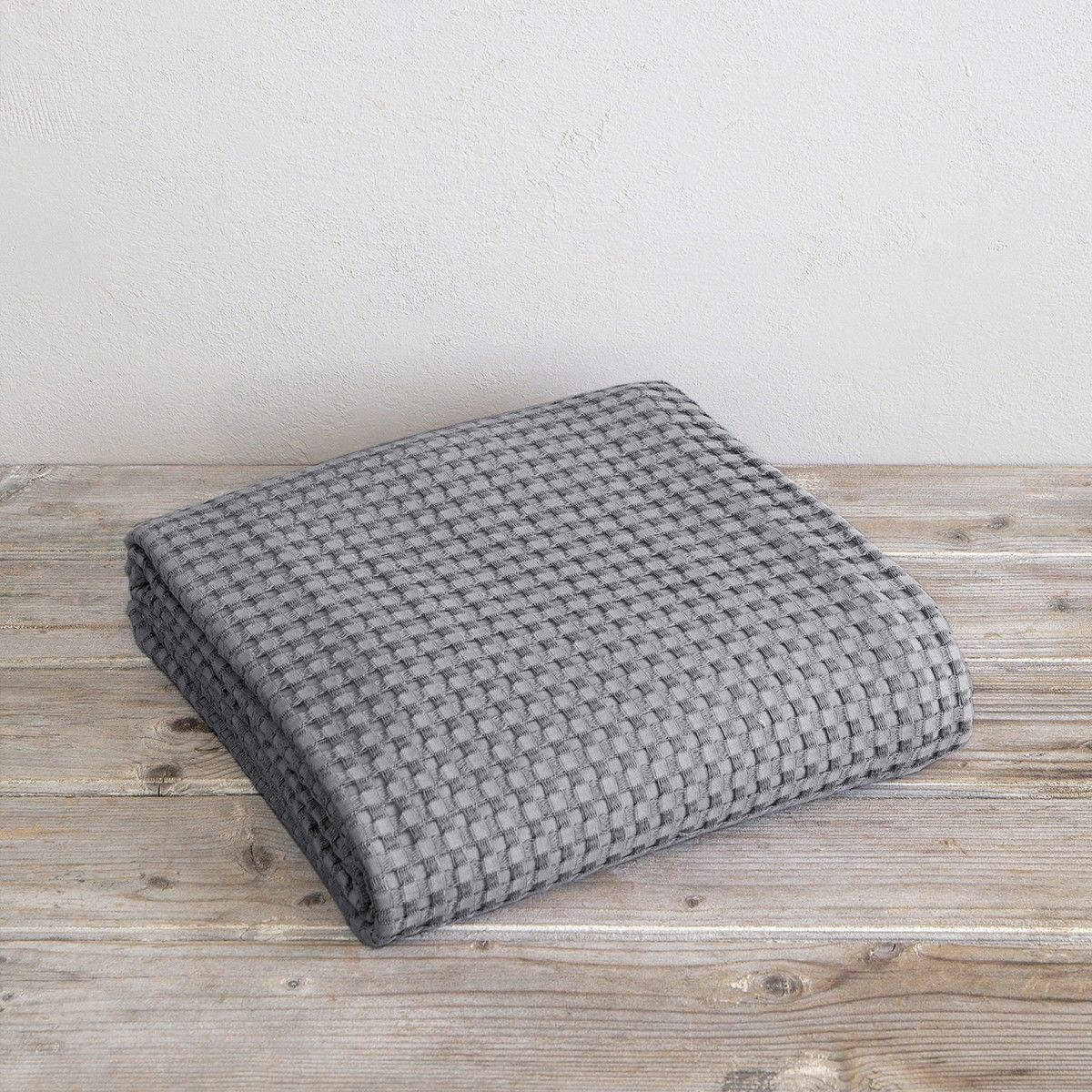 Κουβέρτα πικέ υπέρδιπλη Comfy medium gray nima