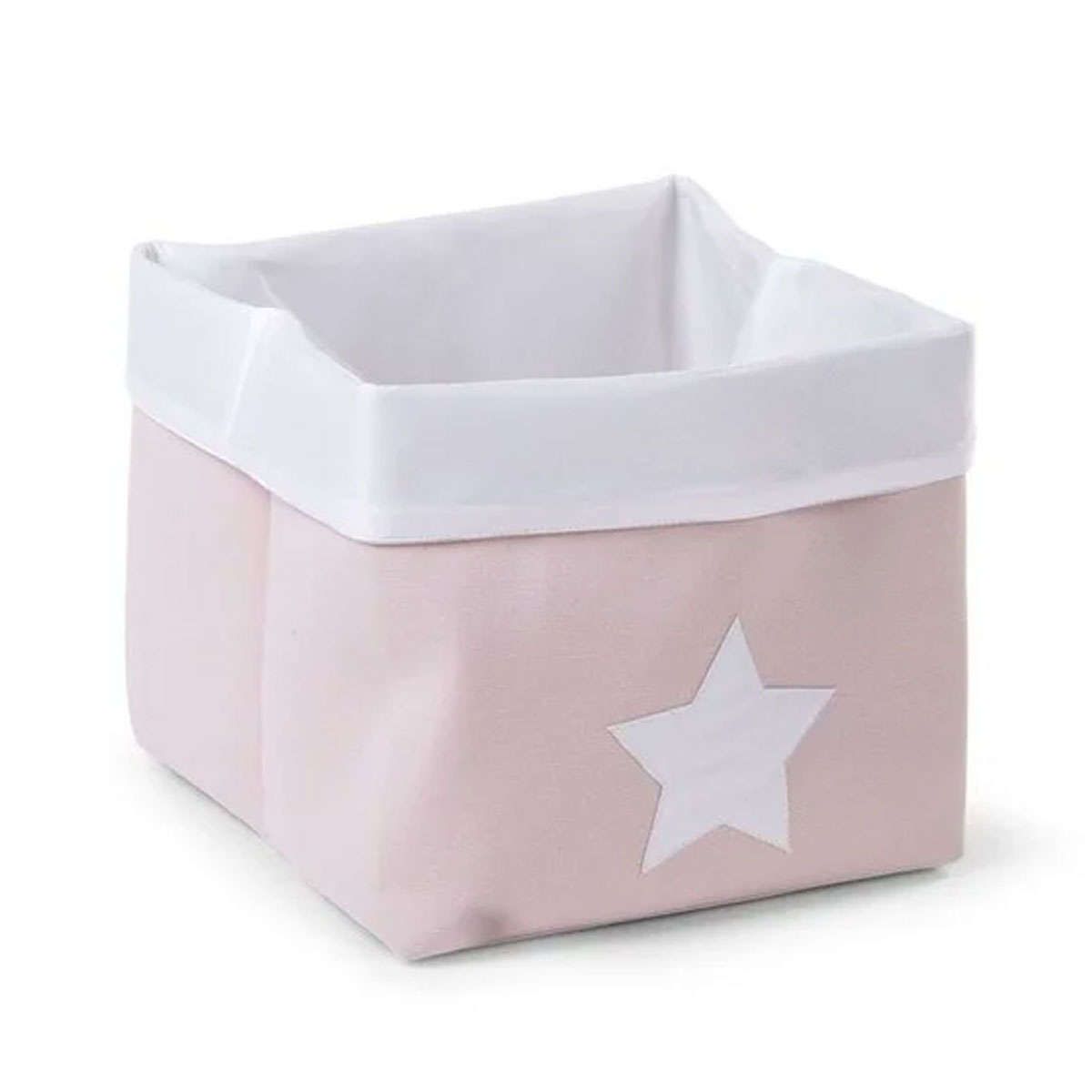 Κουτί αποθήκευσης καμβάς 32X32X29cm pink-white Childhome