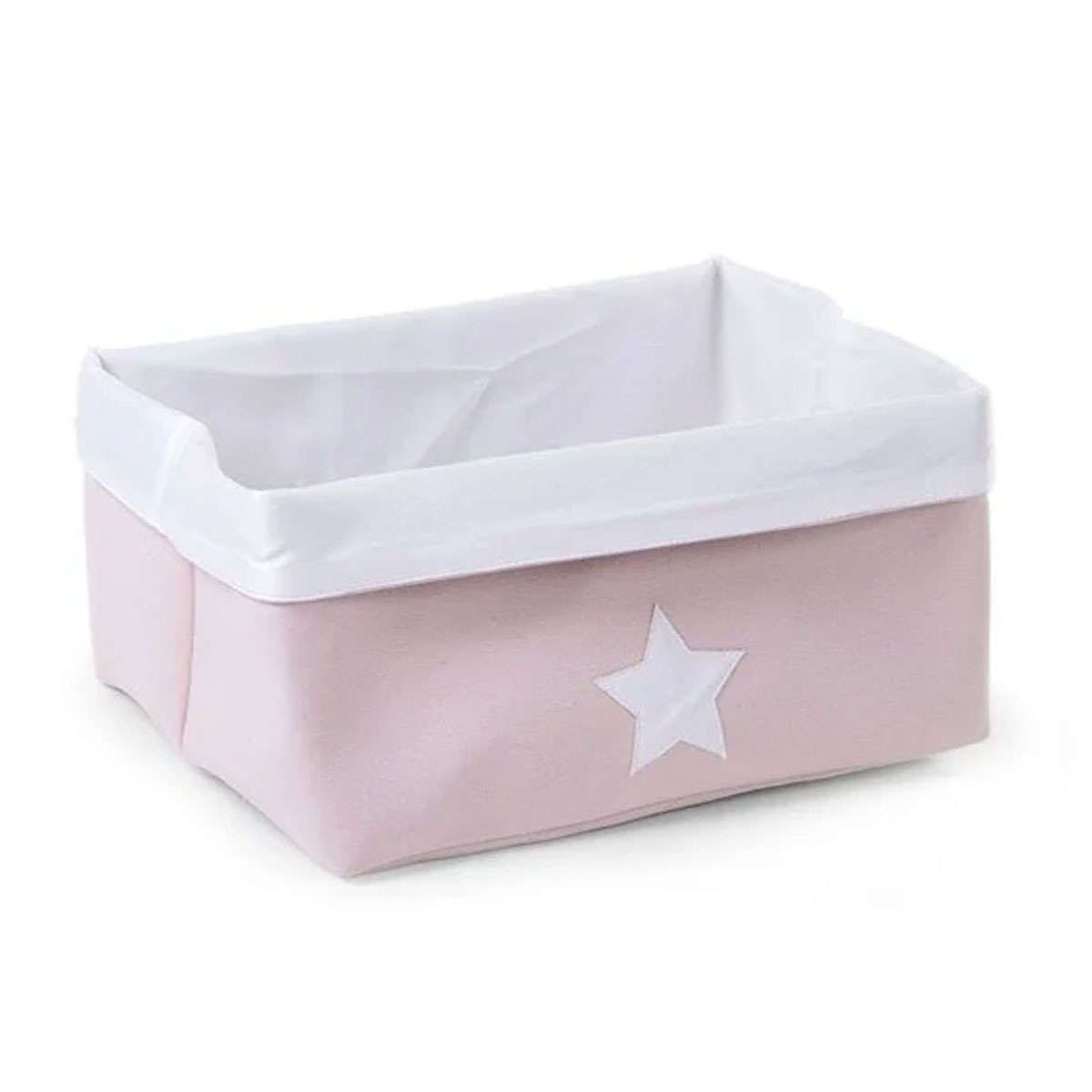Κουτί αποθήκευσης καμβάς 40X30X20cm pink-white Childhome
