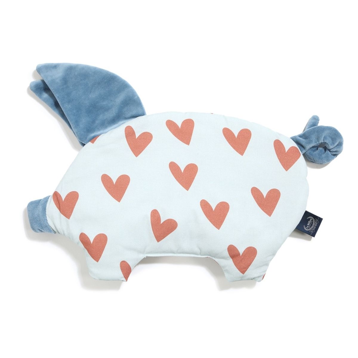 Μαξιλάρι Sleepy pig Cotto Heartbeat blue La Millou