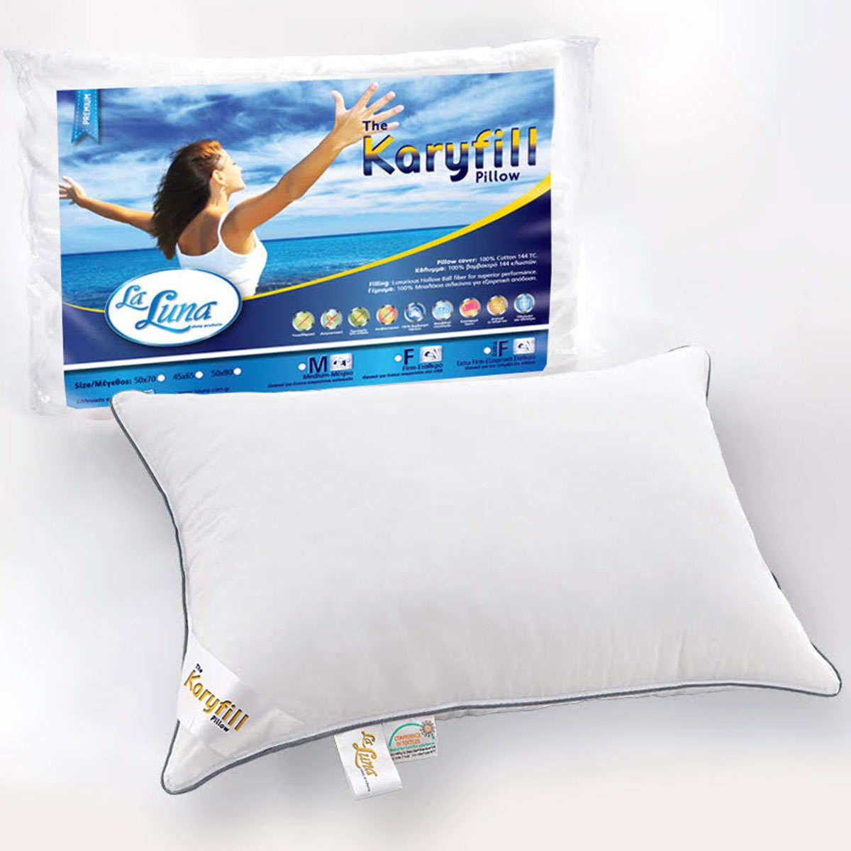 Μαξιλάρι ύπνου The New Karyfill Pillow extra firm la luna