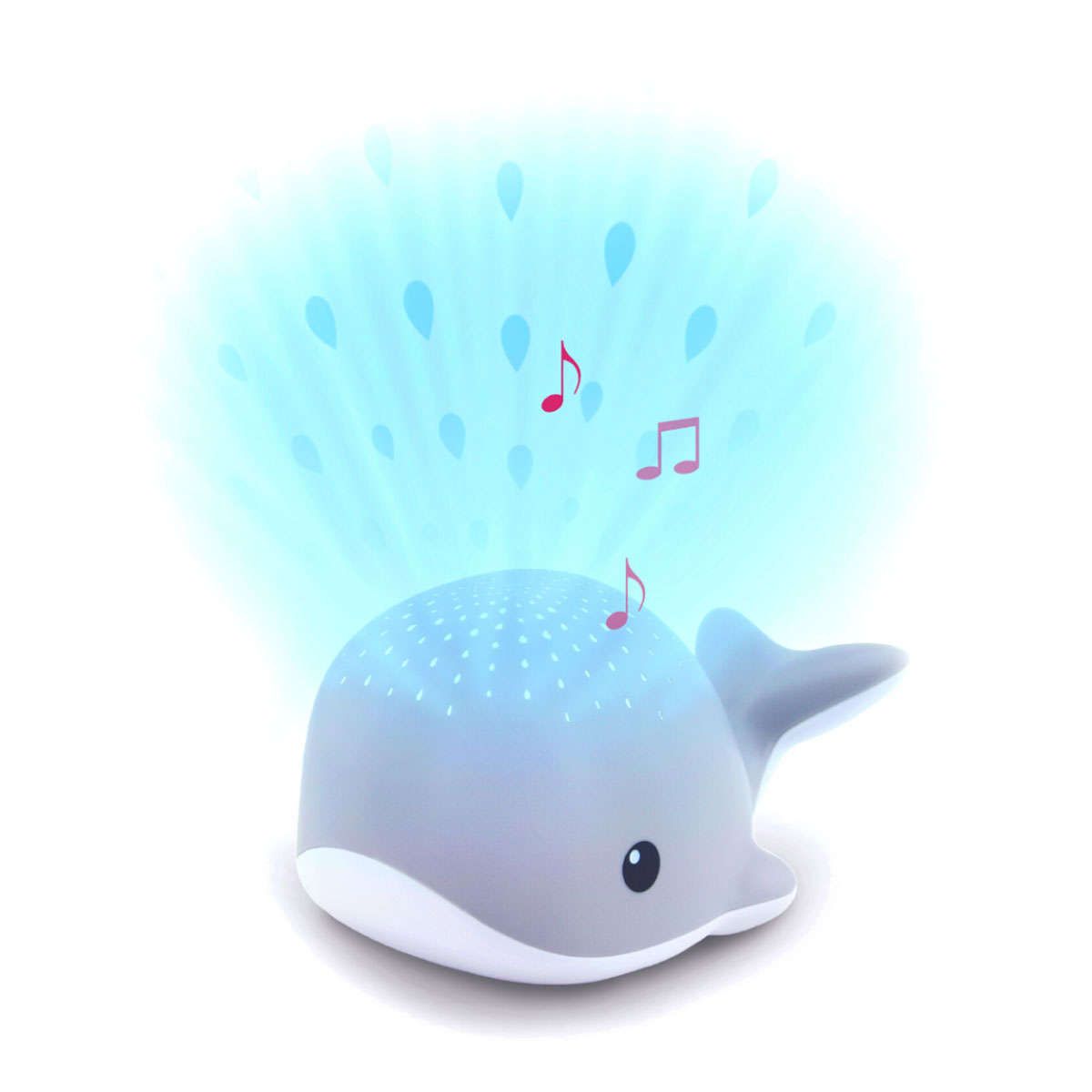 Mουσικός προβολέας φάλαινα με λευκούς ήχους Wally zazu