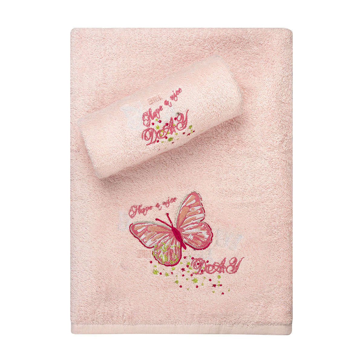 Παιδικές πετσέτες σετ 2τμχ Art 5402 pink beauty home