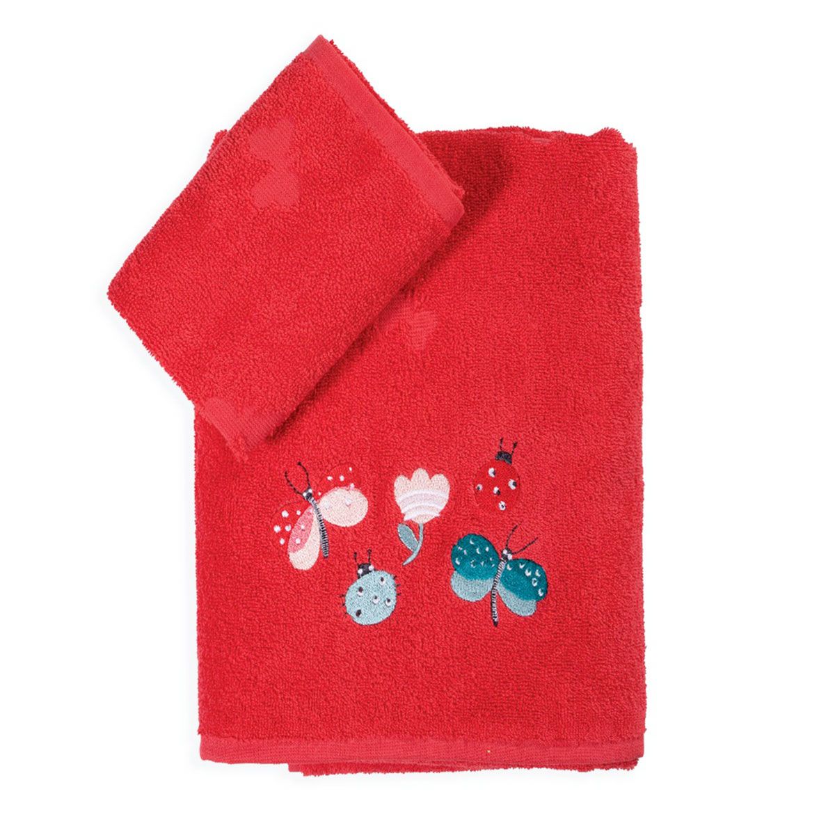 Παιδικές πετσέτες σετ 2τμχ Bugs Life red nef nef