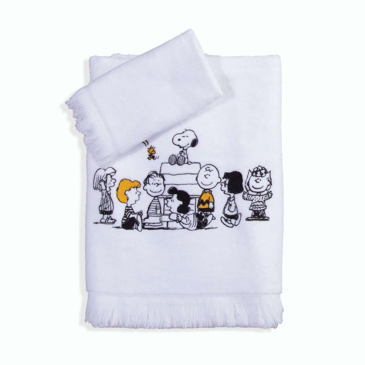 Παιδικές πετσέτες σετ 2τμχ Peanuts Forever white nef nef