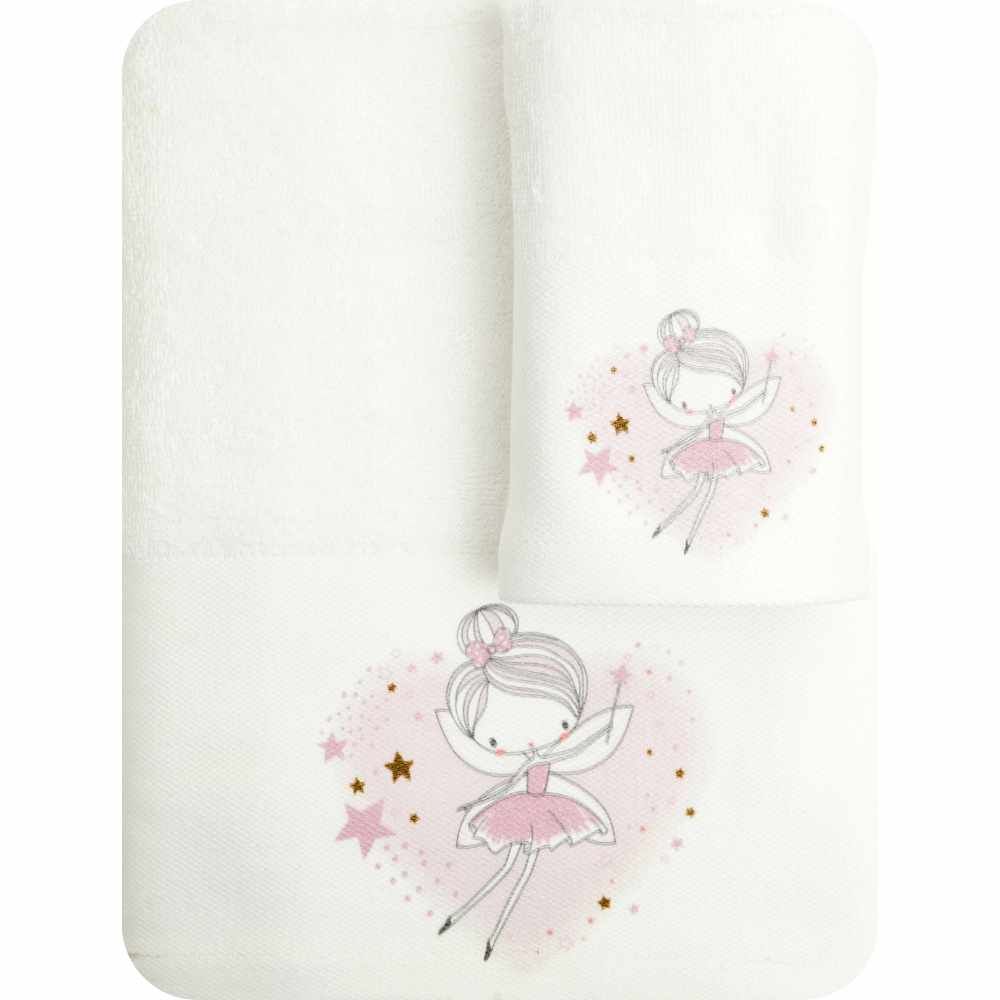 Παιδικές πετσέτες σετ Fairy white borea