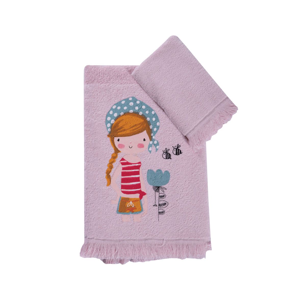 Παιδικές πετσέτες σετ Nature Lover pink nef nef