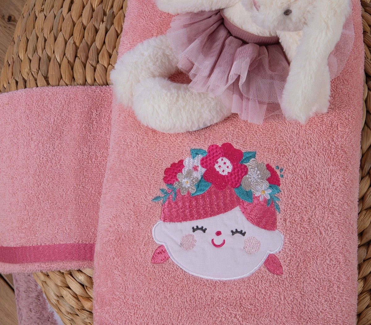 Παιδικές πετσέτες σετ Star Girl pink nef nef