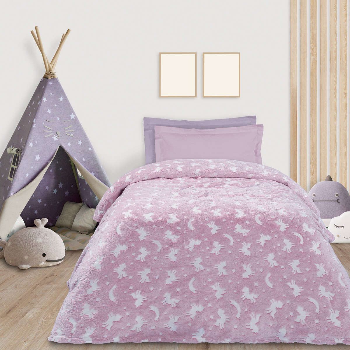 Παιδική κουβέρτα fleece μονή 4832 pink das home