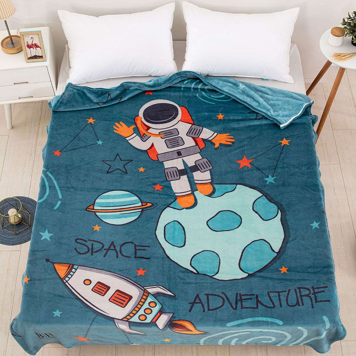 Παιδική κουβέρτα fleece μονή Space Art 6167 blue beauty home