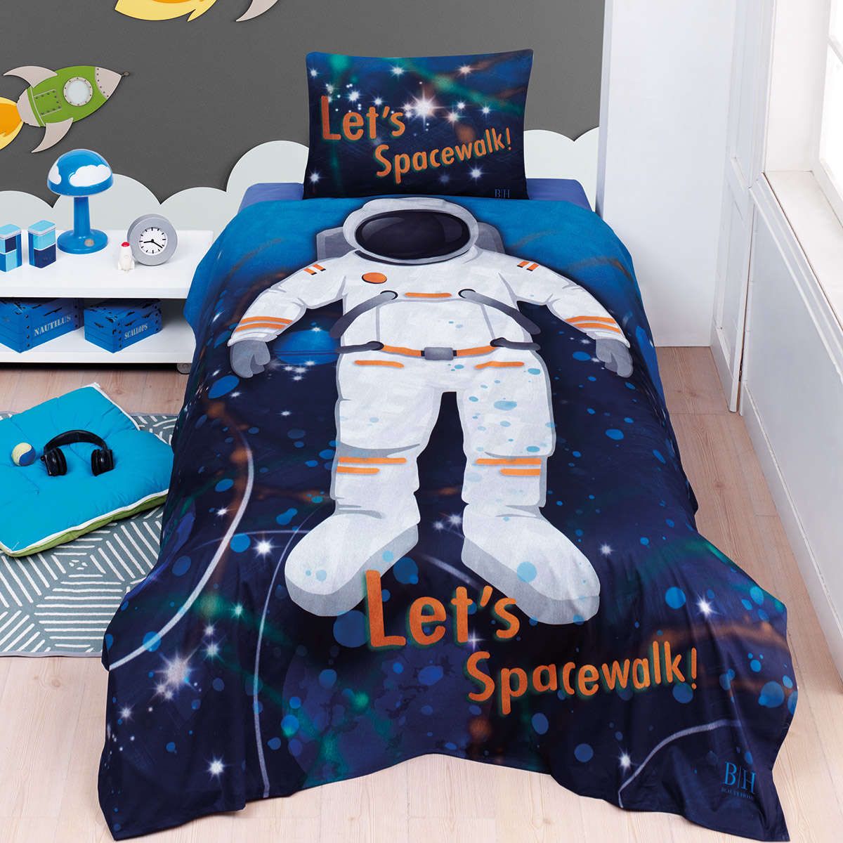 Παιδική παπλωματοθήκη μονή σετ Spacewalk Art 6227 beauty home