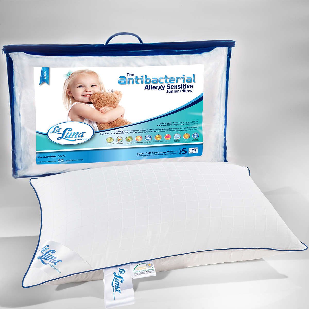 Παιδικό μαξιλάρι ύπνου Antibacterial Junior la luna