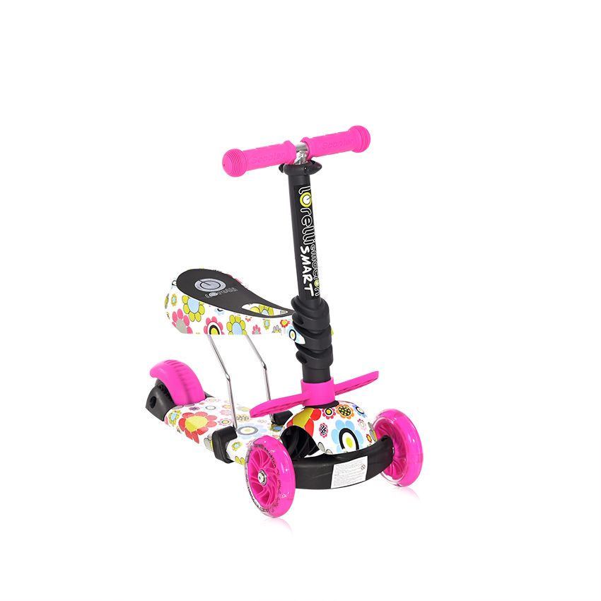Πατίνι scooter Smart pink flowers lorelli