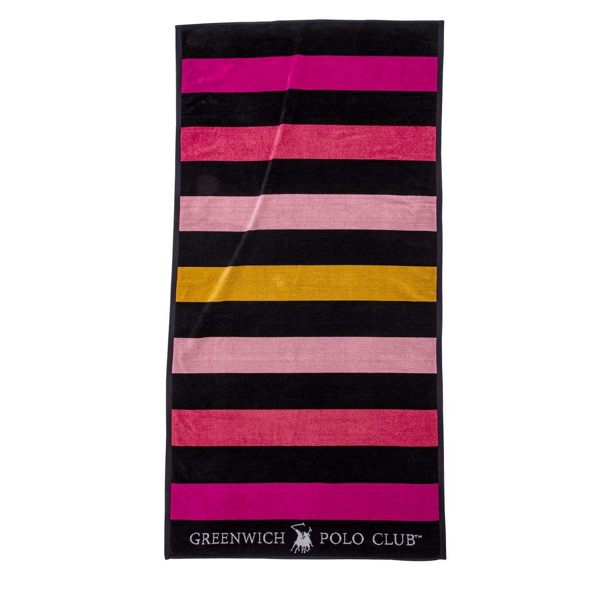 Πετσέτα θαλάσσης 3768 fuchsia-yellow-pink greenwich polo club