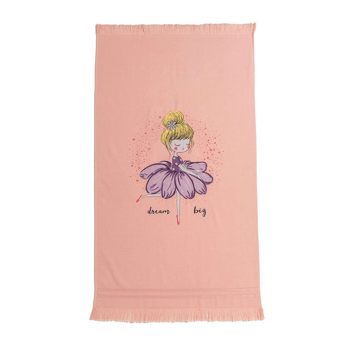 Πετσέτα θαλάσσης Ballerina pink melinen