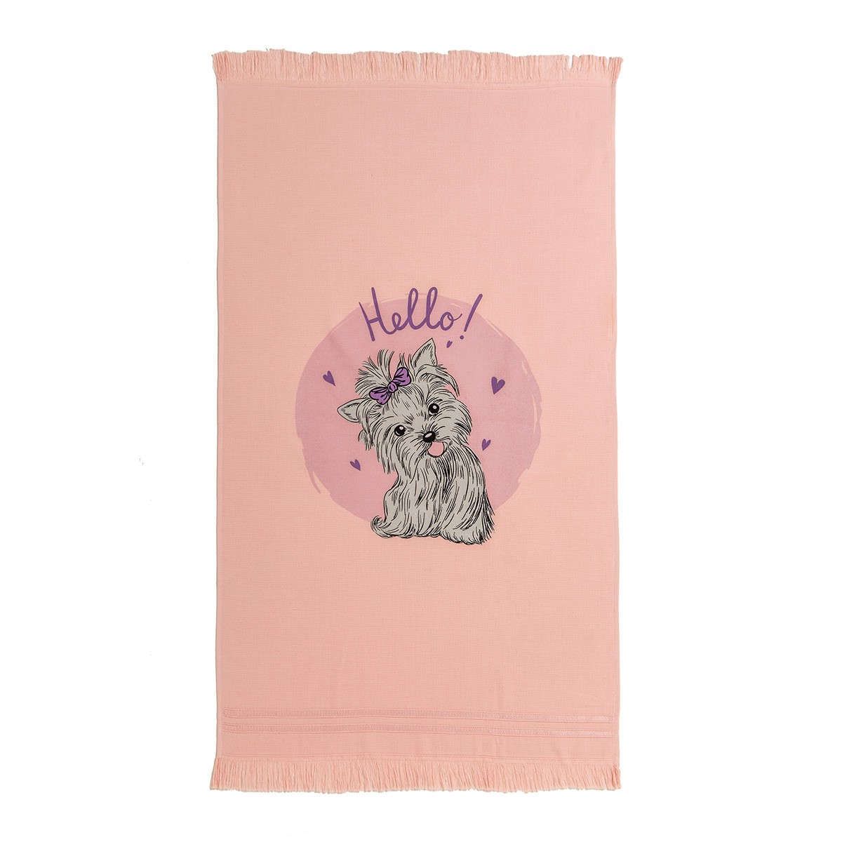 Πετσέτα θαλάσσης Puppy pink melinen
