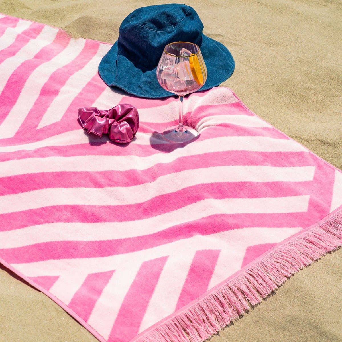 Πετσέτα θαλάσσης Summer Breeze 394/23 pink gum gofis home